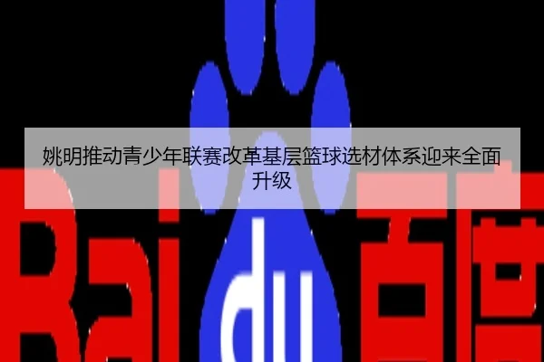 姚明推动青少年联赛改革基层篮球选材体系迎来全面升级